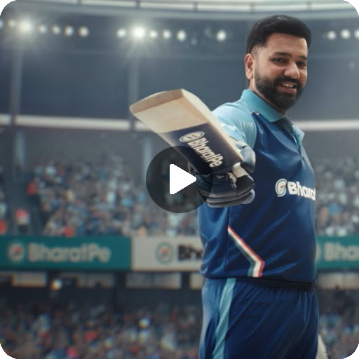 Rohit Sharma endorsing BharatPe UPI